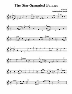 Free Violin Sheet Music - The Star-Spangled Banner Violin sh