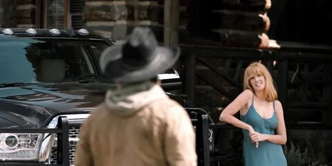 Kelly Reilly (Brief Breasts) in Yellowstone S1E1
