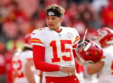 Patrick Mahomes of the Kansas City Chiefs warms up prior to 