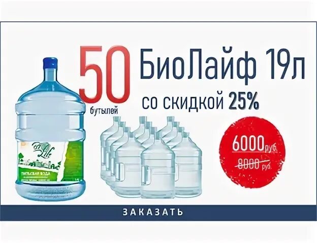 Вода питьевая - Сертификат на 950 литров питьевой воды "БиоЛ