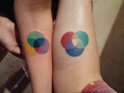My wife and I got bro Tats. Additive and subtractive color w