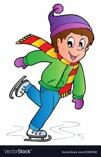 Cartoon skating boy vector image on VectorStock Cartoon, Dra