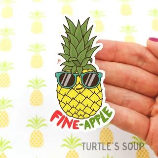 Pineapple Sticker, Vinyl Stickers, Foodie Gift, Tropical Fru