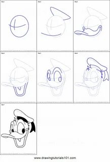How to Draw Donald Duck Face from Mickey Mouse Clubhouse Pri