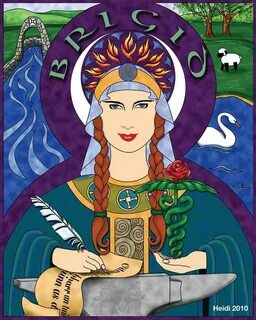 Crystal's Cajun Cauldron: Imbolc Celtic goddess, Pagan art, 