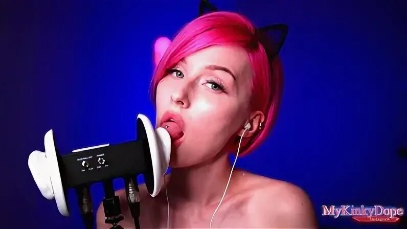 MyKinkyDope Sloppy Ear Licking ASMR Video - OnlyFans Leaked 