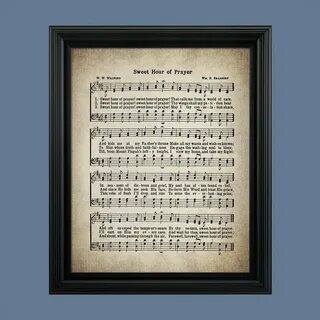 Sweet Hour of Prayer Hymn Print Sheet Music Art Hymn Art Ets