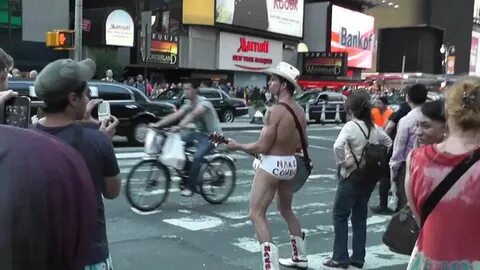 Naked Cowboy and Naked Cowgirl ! - YouTube