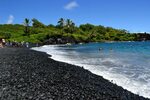 Maui black sand beach... Hawaii Black sand beach, Maui black