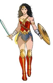 Wonder Woman Cartoon Clipart