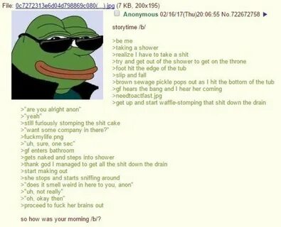 Anon takes a shower