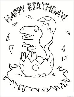 Dinosaur Birthday Coloring Pages Mclarenweightliftingenquiry