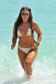 LAUREN GOODGER in Bikini at a Beach in Miami - HawtCelebs