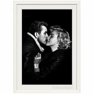 James Dean + Marilyn Monroe, KISS Wall Art. © 2015 BRAILLIAN