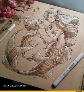 KelleeArt,art барышня,красивые картинки,mermaid,Traditional 