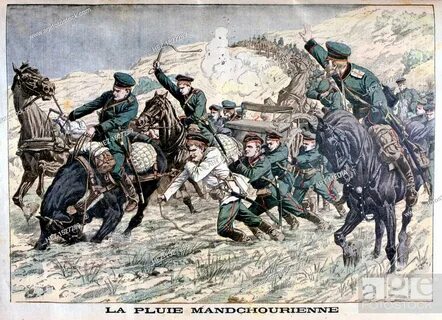 In the mud of Manchuria, Russo-Japanese War, 1904. A Russian column trying to ma