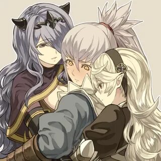 Safebooru - 1boy 2girls blush camilla (fire emblem if) eyebr