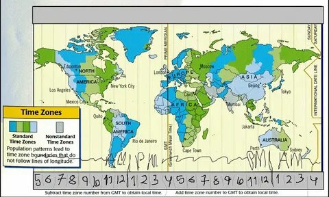 Time zone map