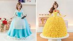 DISNEY PRINCESS 🌹 BELLE DOLL CAKE - BEAUTY AND THE BEAST - T
