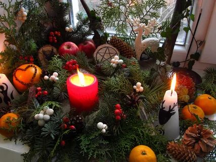 Yule altar Йоль, Праздник, Христианское рождество