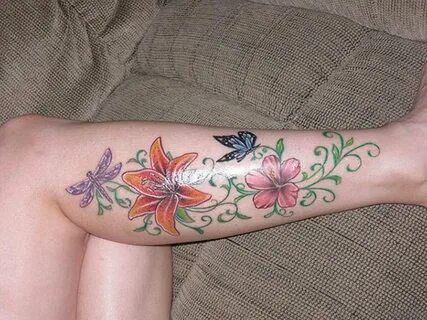 50 Elegant Flowers Tattoos On Leg - Tattoo Designs - Tattoos