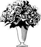 Download Free png Flower Vase Clipart Black And - DLPNG.com