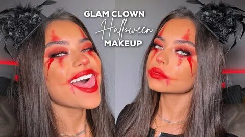 Easy Glam Clown Halloween Makeup Tutorial - YouTube