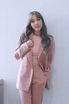 Pink Casual Suit Jacket and Trousers Moonbyul - Mamamoo K-Fa
