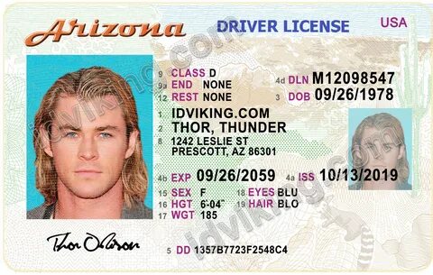 Arizona (AZ) - Drivers License PSD Template Download - IDVik