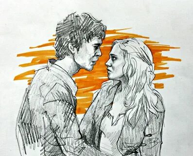 Pin by Betulini 2000 on Bellarke(The100)❤ Outline art, The 1