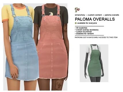 PALOMA OVERALLS * by simancholy 48 swatches... : SIMANCHOLY 
