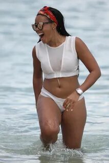 Angela Simmons Big Booty in a White Bikini!! Hollywood movie