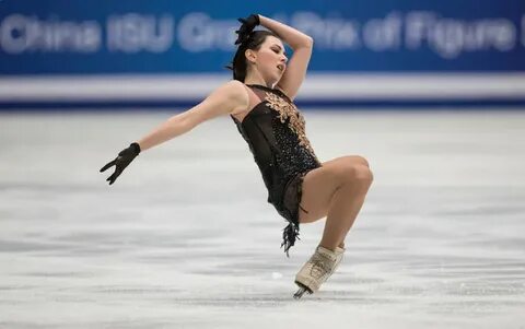 The well-known Russian figure skater executed "striptease" d