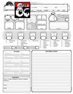 Character sheet designed for our organized play for children