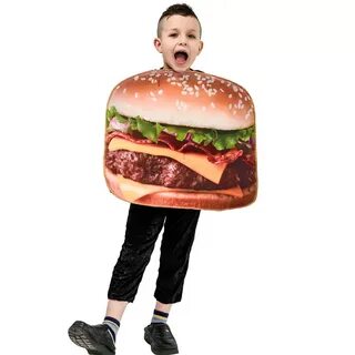 Specialty Women Hamburger Costume Carnival Party Funny Food 