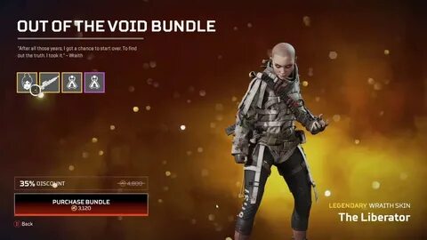 Apex Legends Legendary Wraith Skin Out of The Void Bundle Ep