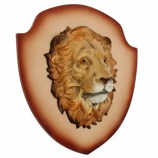 Панно "Голова льва" бежевый щит купить недорого в Москве в и