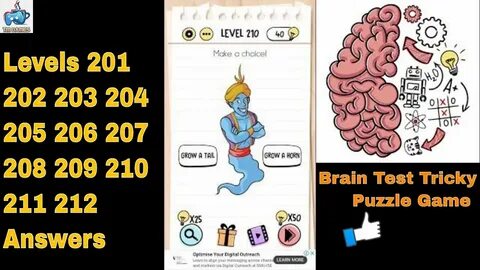 Brain Test Tricky Puzzles Level 201 202 203 204 205 206 207 