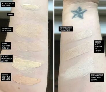 Nyx Tinted Skin Veil in Vanilla Nude - Swatches + Comparison