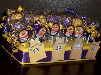 Lakers theme cake pops Boy birthday, Themed cakes, Celebrati