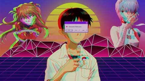 #Evangelion Neon Genesis Evangelion #Vaporwave #4K #wallpape