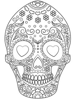 Top 20 Printable Sugar Skull Coloring Pages - Online Colorin