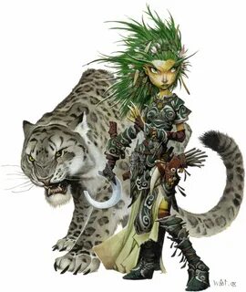 Lini - Iconic Druid Pathfinder RPG Character art, Dungeons a