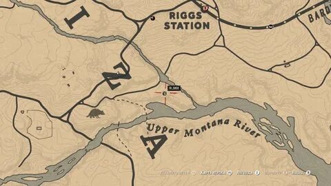 Карта сокровищ Хоукс-Ай-Крик в Red Dead Redemption 2 Online 