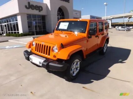 2013 Crush Orange Jeep Wrangler Unlimited Sahara 4x4 #710101
