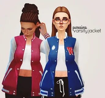 Pure Sims: Varsity jacket acc * Sims 4 Downloads Sims 4 mods