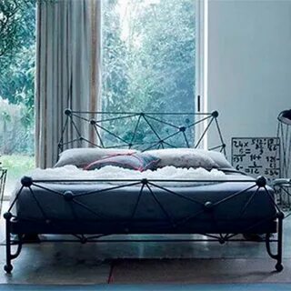 Кровать для спальни с каркасом из металла (Loft) R52-84