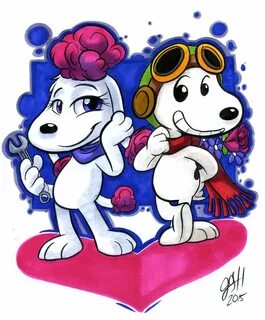 Snoopy and Fifi by joshuadraws on DeviantArt Snoopy family, 