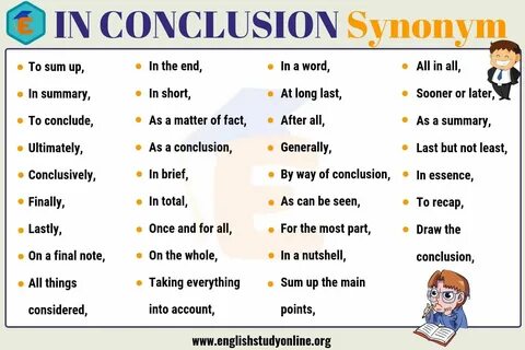 In Conclusion Synonym 30+ Useful Synonyms for In Conclusion - English Study Onli
