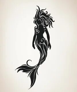 Gallery For Wine Mermaid Silhouette Tattoo Mermaid tattoo, M